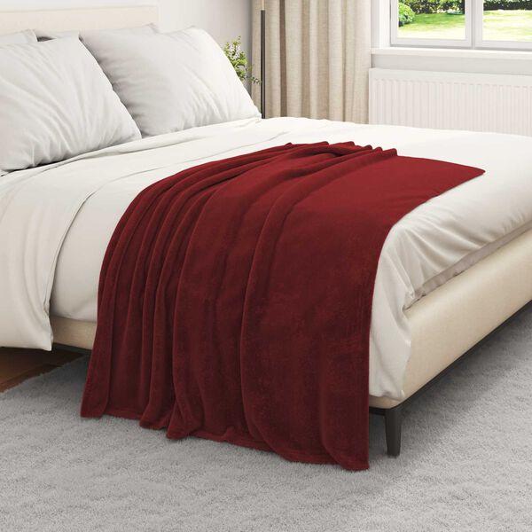vidaXL Apklotas Bordo raudona 130 x 150 cm Flysas