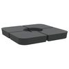 vidaXL Skėčio nuo saulės pagrindo rinkinys, 4 dalių, 100kg, PP