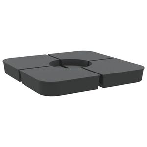 vidaXL Skėčio nuo saulės pagrindo rinkinys, 4 dalių, 100kg, PP