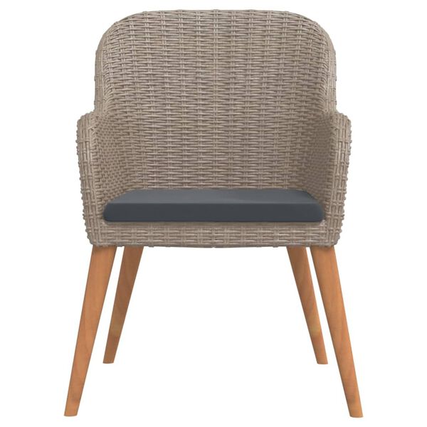 vidaXL Sodo komplektas su pagalvėlėmis, 3 dalių, rudas