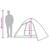 vidaXL Stovyklavimo palapinė, žalia, keturvietė, kupolinė
