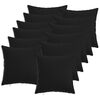 vidaXL Pagalvėlės užvalkalas 12 pcs HEERLEN Juoda 40 x 40 cm