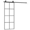vidaXL Stumdomos durys su įrangos rinkiniu, 76x205cm, ESG ir aliuminis