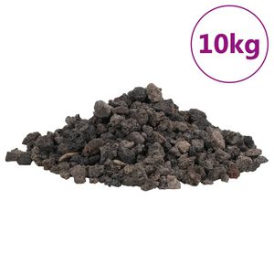 vidaXL Vulkaninės uolienos, juodos spalvos, 10kg, 1–2cm
