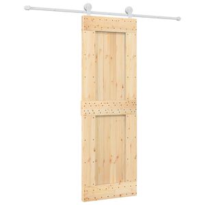 vidaXL Slankios durys Natūrali ir Balta 70 x 210 cm