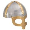 vidaXL Vikingų &scaron;almas, sidabrinis, plienas, antikvarinė kopija