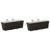vidaXL Turėklas 2 pcs Juoda 50 x 17 x 17 cm Metalas