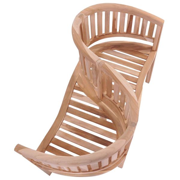 vidaXL Sodo suoliukas, 120 cm, tikmedžio medienos masyvas