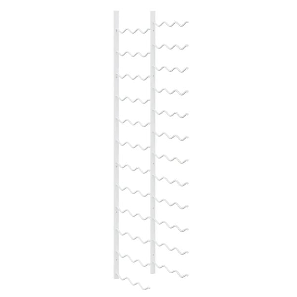 vidaXL Prie sienos montuojamas vyno laikiklis, baltas, geležis