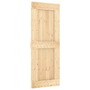 vidaXL Slankios durys NARVIK Natūrali ir juoda 80 x 210 cm (213,5 cm)