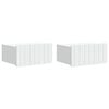 vidaXL Sieninis naktinis staliukas 2 pcs Balta 49 x 34,5 x 24 cm