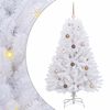 vidaXL Dirbtinė Kalėdų eglutė Balta 80 x 80 x 150 cm PVC ir metalas