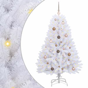 vidaXL Dirbtinė Kalėdų eglutė Balta 80 x 80 x 150 cm PVC ir metalas