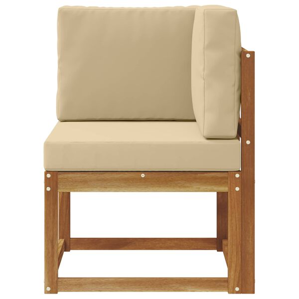 vidaXL Lauko kampinė sofa Kietos akacijos mediena