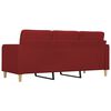 vidaXL Trivietė sofa, raudonojo vyno spalvos, 180cm, audinys