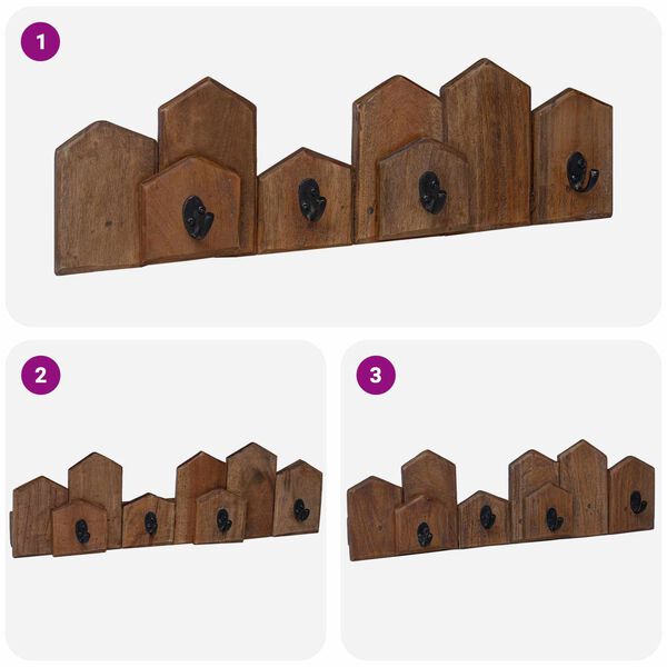 vidaXL Kabykla Ruda 48 x 8 x 15 cm Kietas mahonio mediena