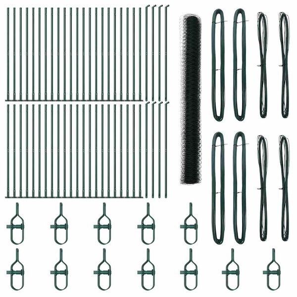 vidaXL Tvorelės stulpas Žalia 100 x 1,4 m (50 mm tinklelis)