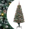 vidaXL Dirbtinė Kalėdų eglutė Žalia 180 cm PVC ir Plienas ir Plastikas