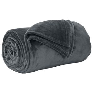 vidaXL Antklodė Tamsiai pilka 130 x 150 cm 0.51 kg Flysas