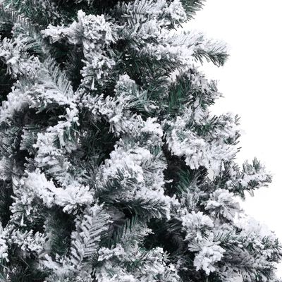 vidaXL Dirbtinė apšviesta Kalėdų eglutė su sniegu, žalia, 300cm, PVC