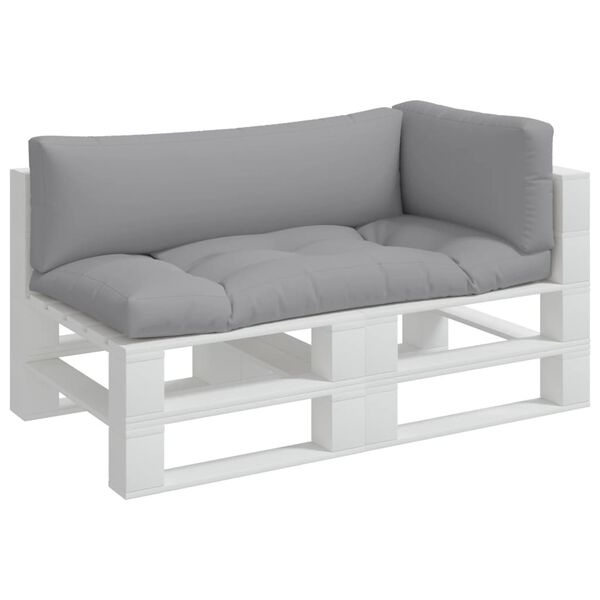 vidaXL Palečių pagalvėlės, 3vnt., pilkos spalvos, audinys