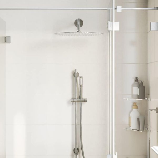 vidaXL Lietaus dušo galvutė, 40cm, nerūdijantis plienas 304, apskrita