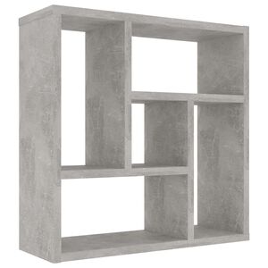 vidaXL Sieninė lentyna, betono, 45,1x16x45,1cm, apdirbta mediena