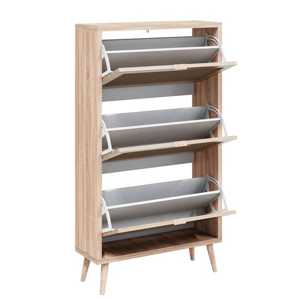 Finori Batų spintelė Bali 49A, sonoma ąžuolo spalvos, nendrių ra&scaron;tai