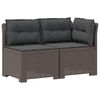 vidaXL 2-Vietis Sodo Sofas su Pagalvėlėmis, Atrodo kaip Ratano PP