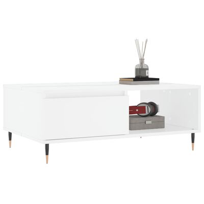 vidaXL Kavos staliukas, baltos spalvos, 90x60x35cm, apdirbta mediena