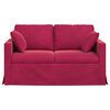 vidaXL Sofa Vyno raudona 138 x 78 x 80 cm Aksomas