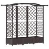 vidaXL Pakeltas lovas su trelėmis ir stogu Ruda 163 x 40 x 123 cm PP