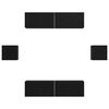 vidaXL TV spintelių komplektas 6 pcs juoda ąžuolo Apdirbta mediena