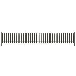 vidaXL Surenkama tvora su stulpeliais, 3vnt., 614x80cm, WPC