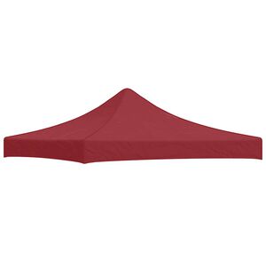 vidaXL Proginės palapinės stogas, tamsiai raudonas, 3x3m, 270 g/m&sup2;