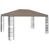 vidaXL Pavėsinė, taupe spalvos, 4x3m