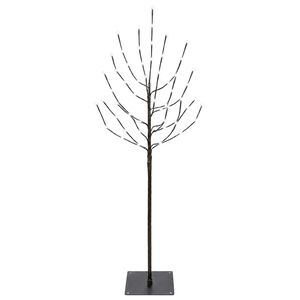 vidaXL LED Kalėdų medis Juoda 120 cm Plienas 100 LED