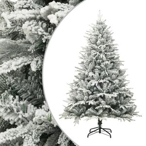 vidaXL Dirbtinė Kalėdų eglutė su sniegu, žalia, 150cm, PVC ir PE