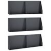 vidaXL Sienelė 6 vnt. 60 x 12 x 30 cm Plienas Antracito