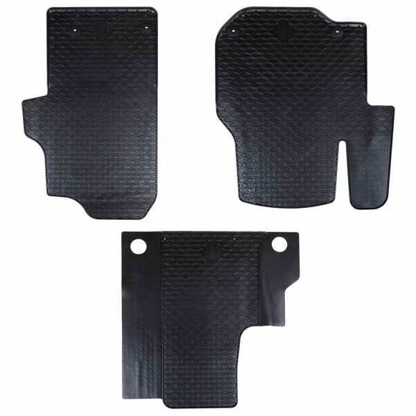 vidaXL Automobilių kilimėlis 3 pcs Juoda VW CRAFTER , TGE TPE