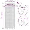 vidaXL klostuota žaliuze &scaron;viesiai pilka 80x200 cm audinio plotis
