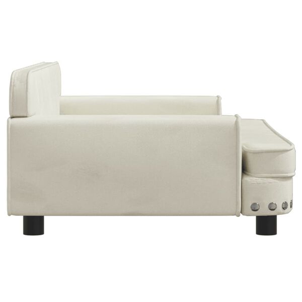 vidaXL Vaiki&scaron;ka sofa, kreminės spalvos, 90x53x30cm, aksomas