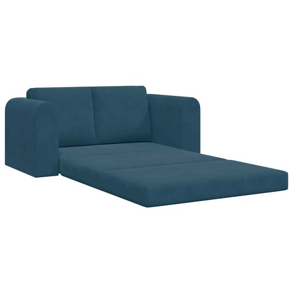 vidaXL Sofa lova 60cm Mėlyna Aksomas