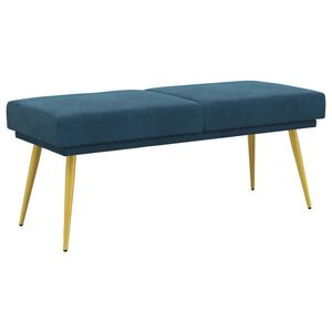 vidaXL Dviejų sluoksnių suolas Mėlyna 120 x 45 x 46 cm Aksomas