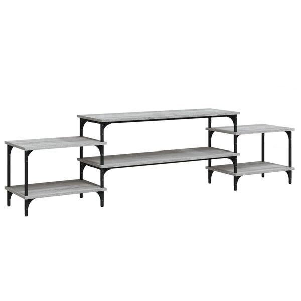 vidaXL Televizoriaus spintelė, pilka ąžuolo, 197x35x52cm, mediena