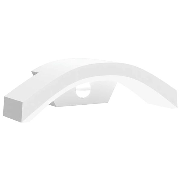 vidaXL Sieninis lauko LED &scaron;viestuvas su jutikliu, baltas, aliuminis