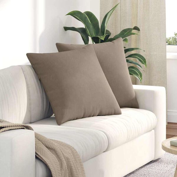 vidaXL Sofa Pagalvės 2 pcs Taupe 80 x 80 cm audinys