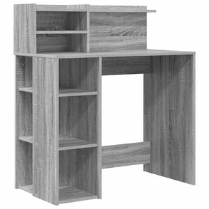 vidaXL Stalas Pilkas Sonoma Apdirbta mediena 90 x 48 x 101,5 cm