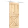 vidaXL Slankios durys Natūrali ir Balta 90 x 210 cm
