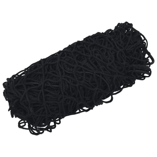 vidaXL Priekabos tinklas su elastine virve, juodas, 4x4m, PP